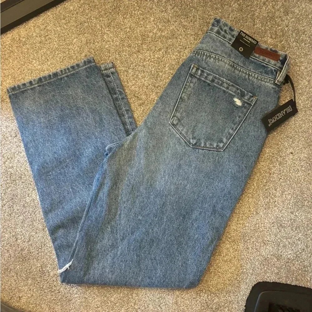 NWT BLANKNYC Relaxed High Rise Straight Leg Rip Loose Fit Jeans - Picture 2 of 7
